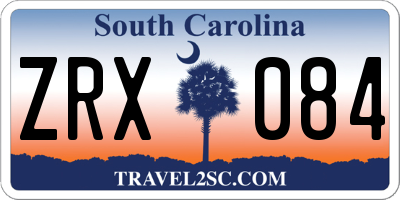 SC license plate ZRX084