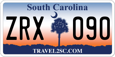 SC license plate ZRX090