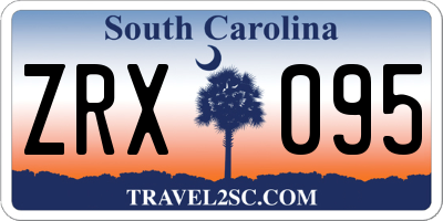 SC license plate ZRX095