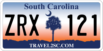 SC license plate ZRX121