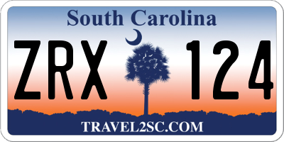 SC license plate ZRX124