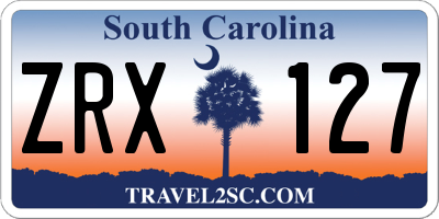 SC license plate ZRX127