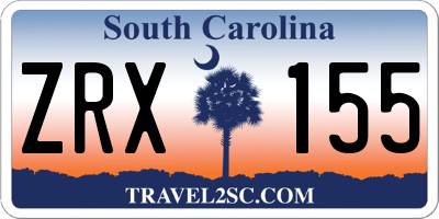 SC license plate ZRX155