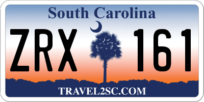 SC license plate ZRX161