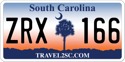 SC license plate ZRX166