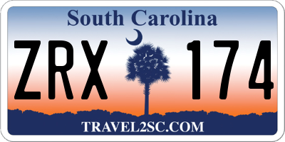 SC license plate ZRX174