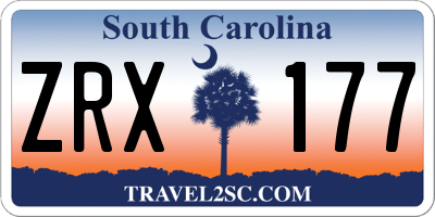 SC license plate ZRX177