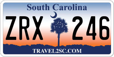 SC license plate ZRX246