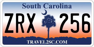 SC license plate ZRX256