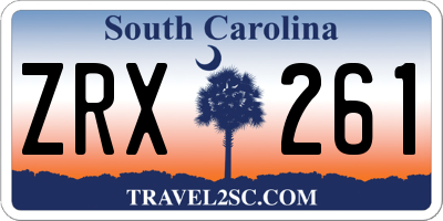 SC license plate ZRX261