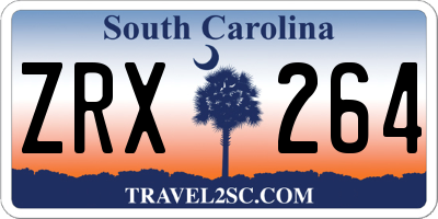 SC license plate ZRX264