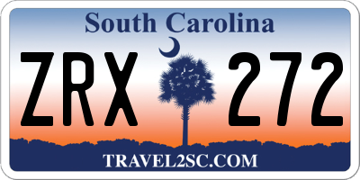 SC license plate ZRX272