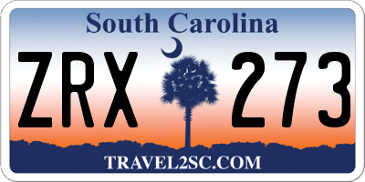 SC license plate ZRX273
