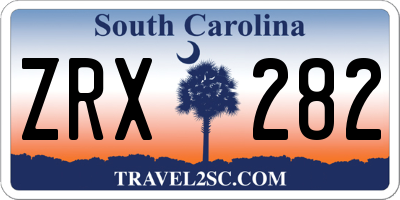 SC license plate ZRX282