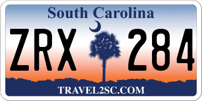 SC license plate ZRX284