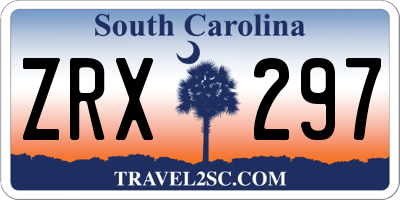 SC license plate ZRX297