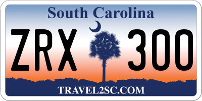 SC license plate ZRX300
