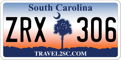 SC license plate ZRX306
