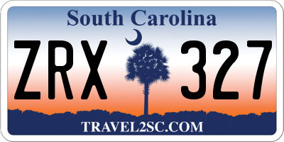 SC license plate ZRX327