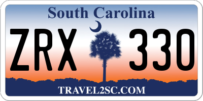 SC license plate ZRX330