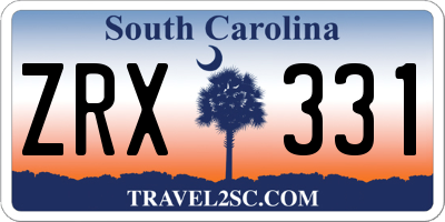 SC license plate ZRX331