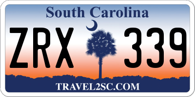 SC license plate ZRX339