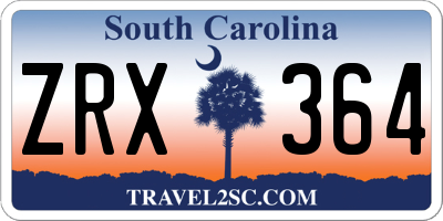 SC license plate ZRX364