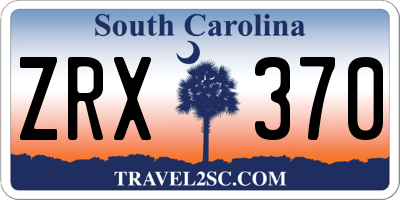 SC license plate ZRX370