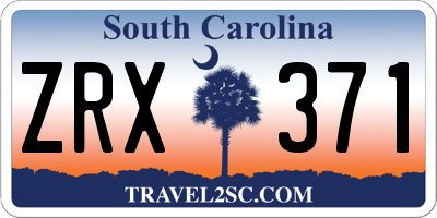 SC license plate ZRX371