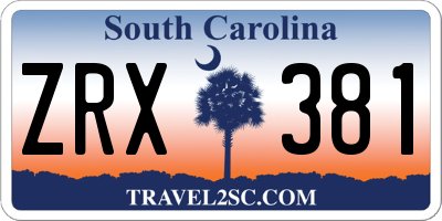 SC license plate ZRX381