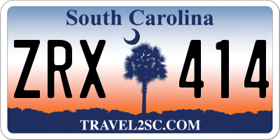 SC license plate ZRX414