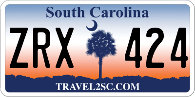 SC license plate ZRX424
