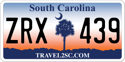 SC license plate ZRX439