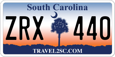 SC license plate ZRX440
