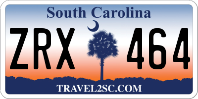 SC license plate ZRX464