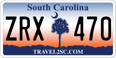 SC license plate ZRX470