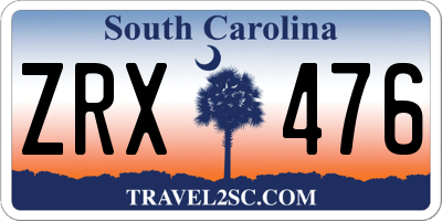 SC license plate ZRX476