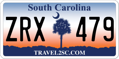 SC license plate ZRX479