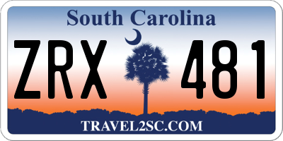 SC license plate ZRX481