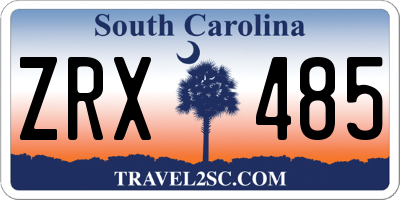 SC license plate ZRX485