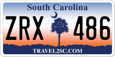 SC license plate ZRX486