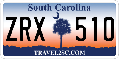 SC license plate ZRX510