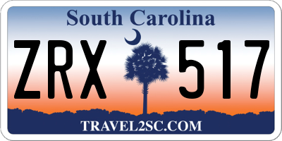SC license plate ZRX517