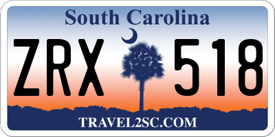 SC license plate ZRX518