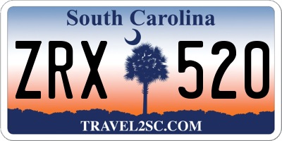 SC license plate ZRX520
