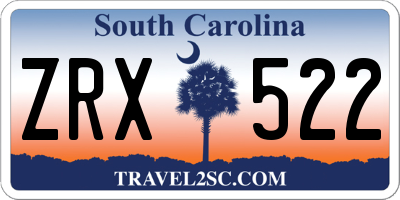 SC license plate ZRX522