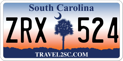 SC license plate ZRX524