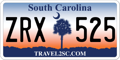 SC license plate ZRX525