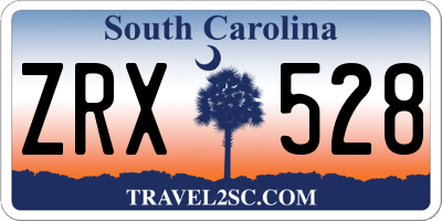 SC license plate ZRX528