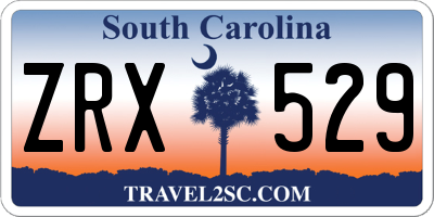SC license plate ZRX529